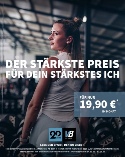 V8 Plakat Jubiläumsangebot_SoMe